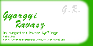 gyorgyi ravasz business card